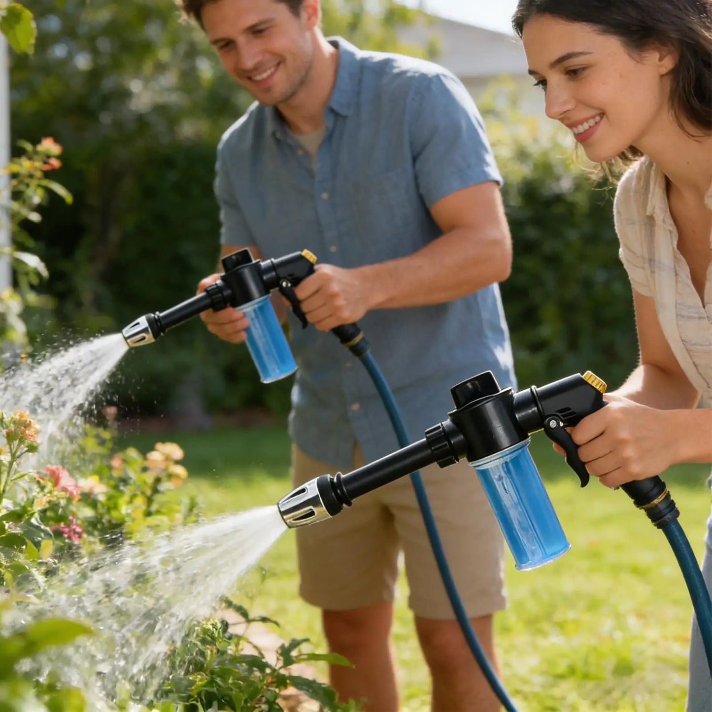 Portable Garden Cleaning Tool High Pressure Sprinkler Water Gun Car Washers Garden Lawn Watering Hose Nozzle Foam Lance