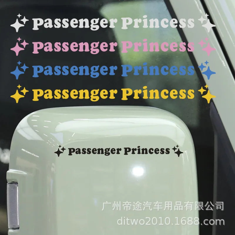 Spiegel-Dekor-Aufkleber "Passenger Princess" – SwissGlanzGarage Ansicht 3