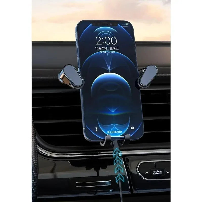 Gravity Auto Lock Auto-Handyhalterung für Lüftungsschlitze, universelle rutschfeste Handyhalterung, stabile Autohalte...