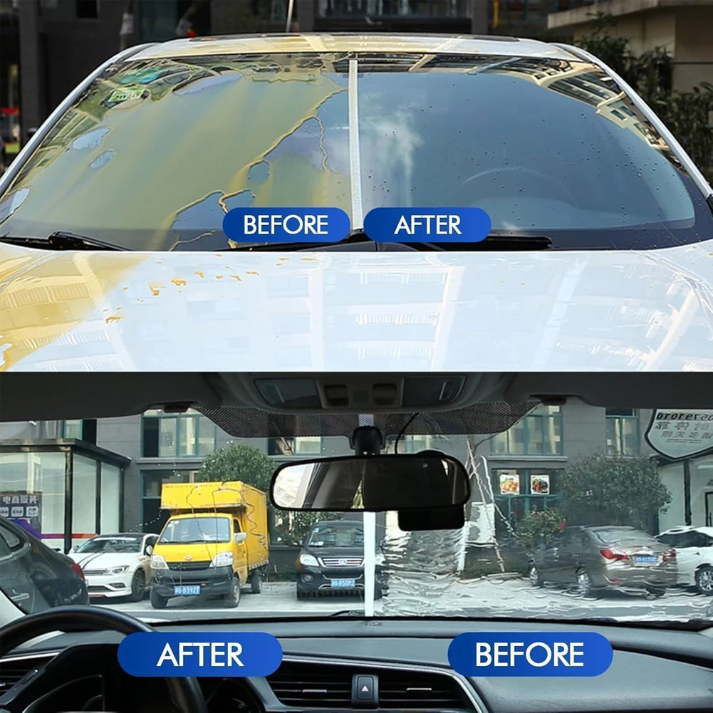 Auto Glas Wasser Abweisend Wasserdicht Regendicht Anti-beschlag Öl Film Fleck Entferner Auto Windschutzscheibe Reinig...
