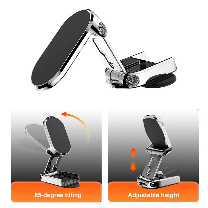 Faltbare Magnetische Auto Telefon Ständer Magnet Telefon Dashboard Halter 360-grad Drehbare Navigation Halter Auto Zu...