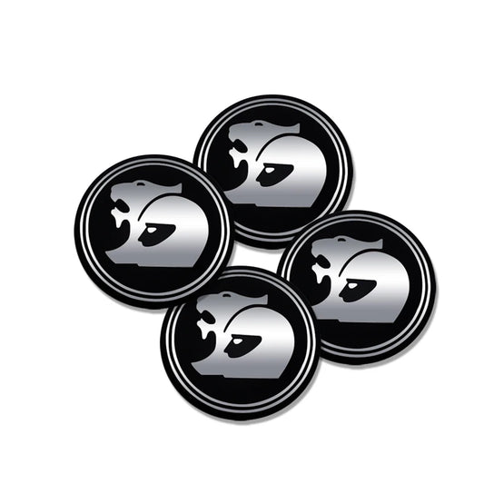 Alu 56mm Radnabenkappen Emblem Aufkleber Set – SwissGlanzGarage Ansicht 2