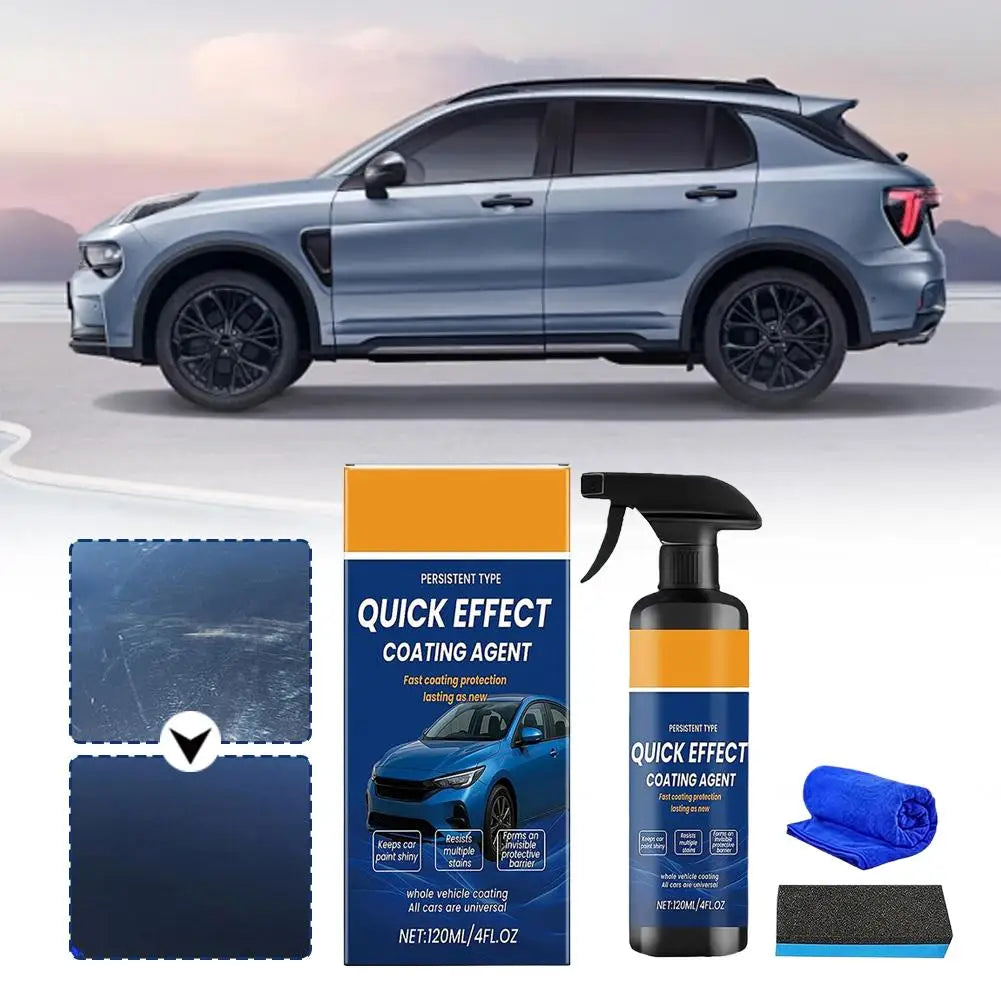 Schnellwirkendes Auto-Keramikbeschichtungsspray Hydrophob Spiegelglanz Lack Glas Kunststoff Wasserlose Reinigung Auto...