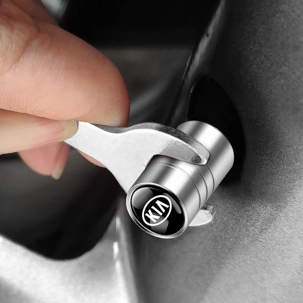 Aluminium Ventilkappen Set für KIA – SwissGlanzGarage Ansicht 3
