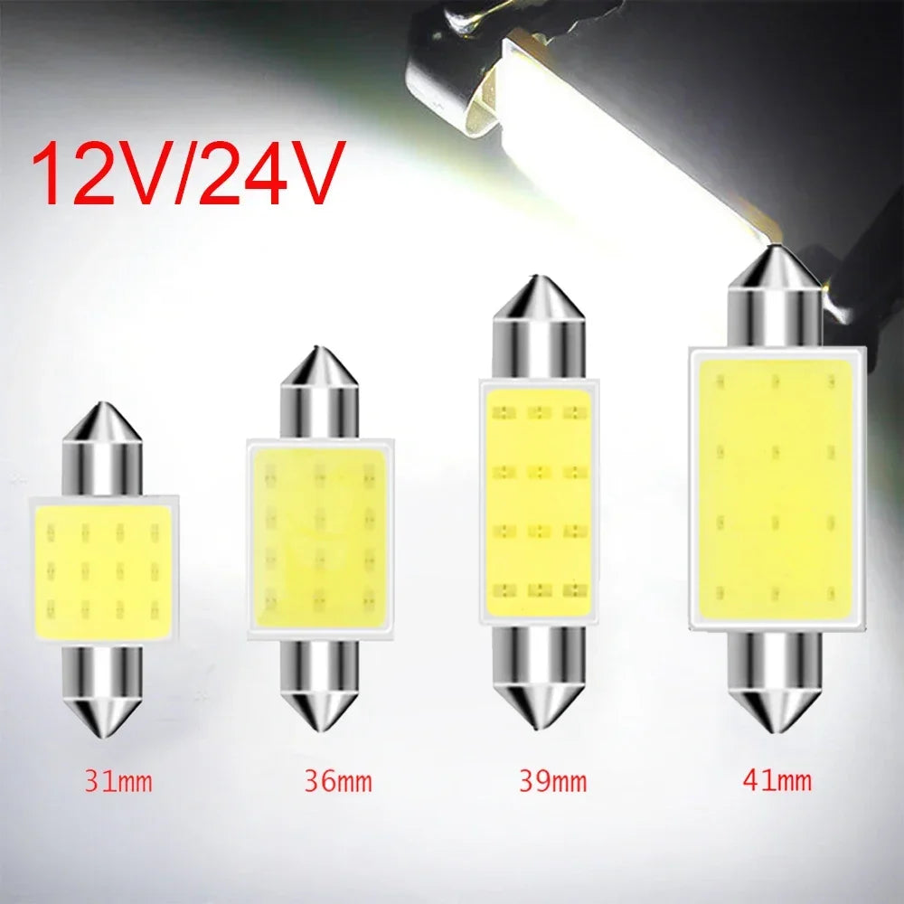 C5W LED Lampe 31/36/39/41mm 12V 24V 6500K Weiss – SwissGlanzGarage Ansicht 3