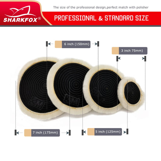 Lammwoll-Polierscheibe 75-175 mm – SwissGlanzGarage Ansicht 2