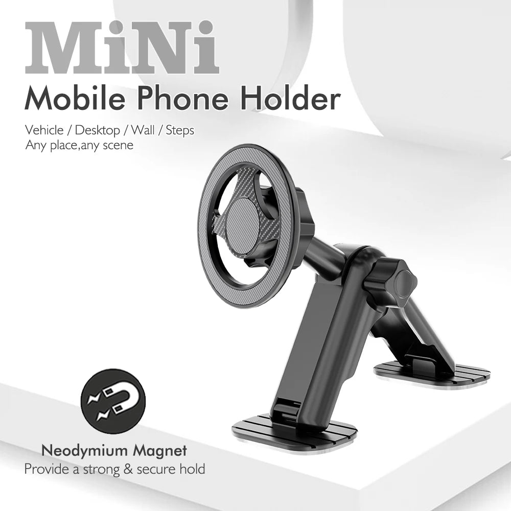 Magnetische Auto-Handyhalterung 360° ° Drehbarer Mini-Universal-Handyhalter für ungestörte Sicht – für Armaturenbrett...