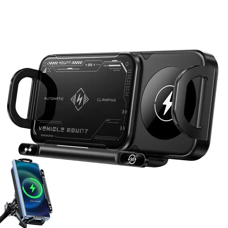 Auto Drahtlose Lade Telefon Halter 15W Air Vent Handy Lade Halterung Drehbare Klapp Telefon Lade Halterung Auto Innen