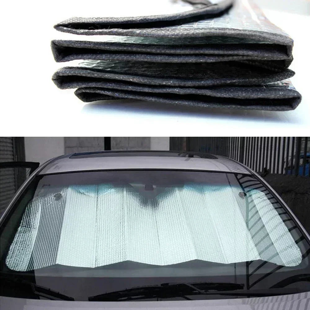Faltbarer Sonnenschutz für Auto-Windschutzscheibe, Reflektorabdeckung, Tragbarer Atmungsaktiver UV-Schutz-Bildschirm