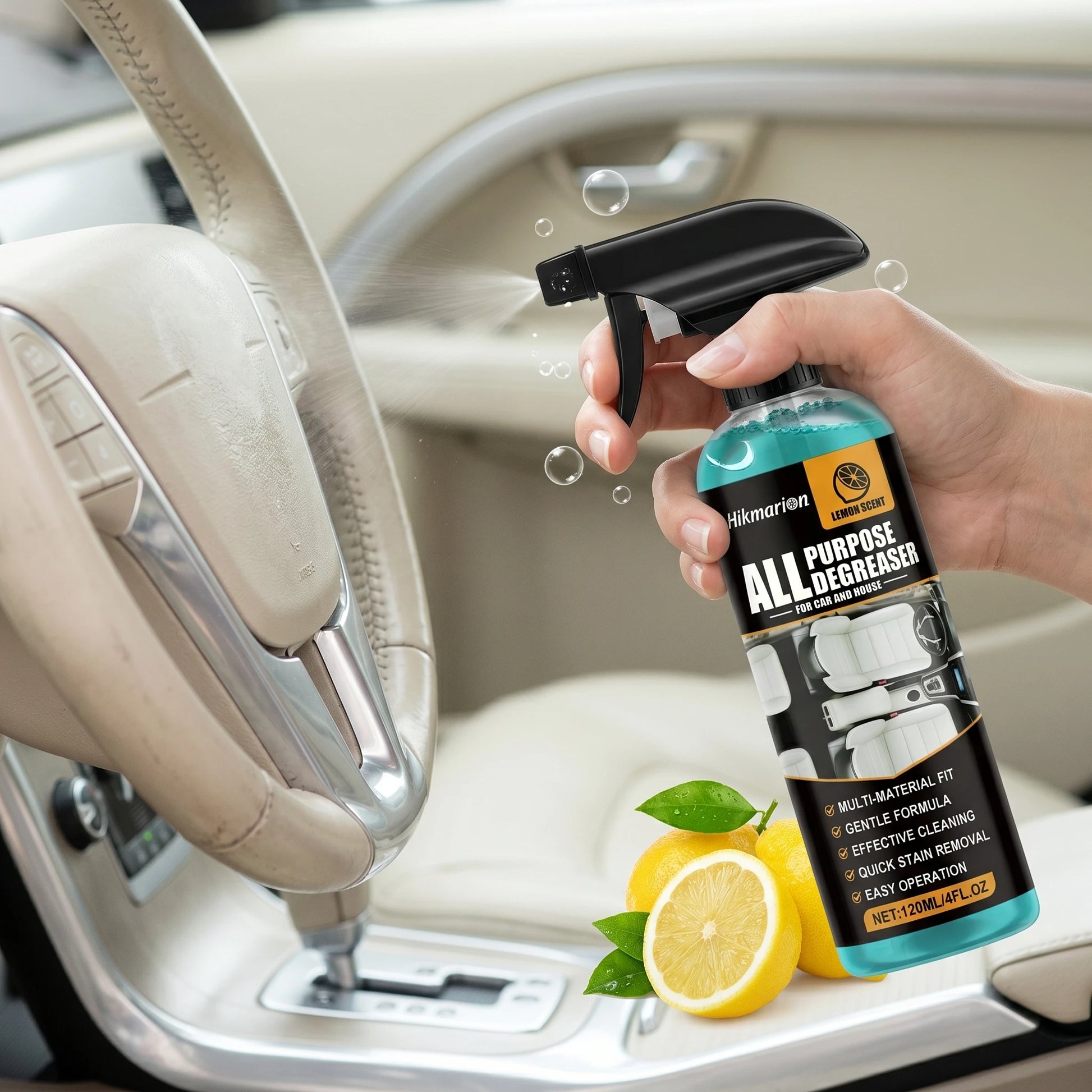 Auto-Innenreiniger, beseitigt Fett, reinigt Schmutz, eigenartige Gerüche, erfris