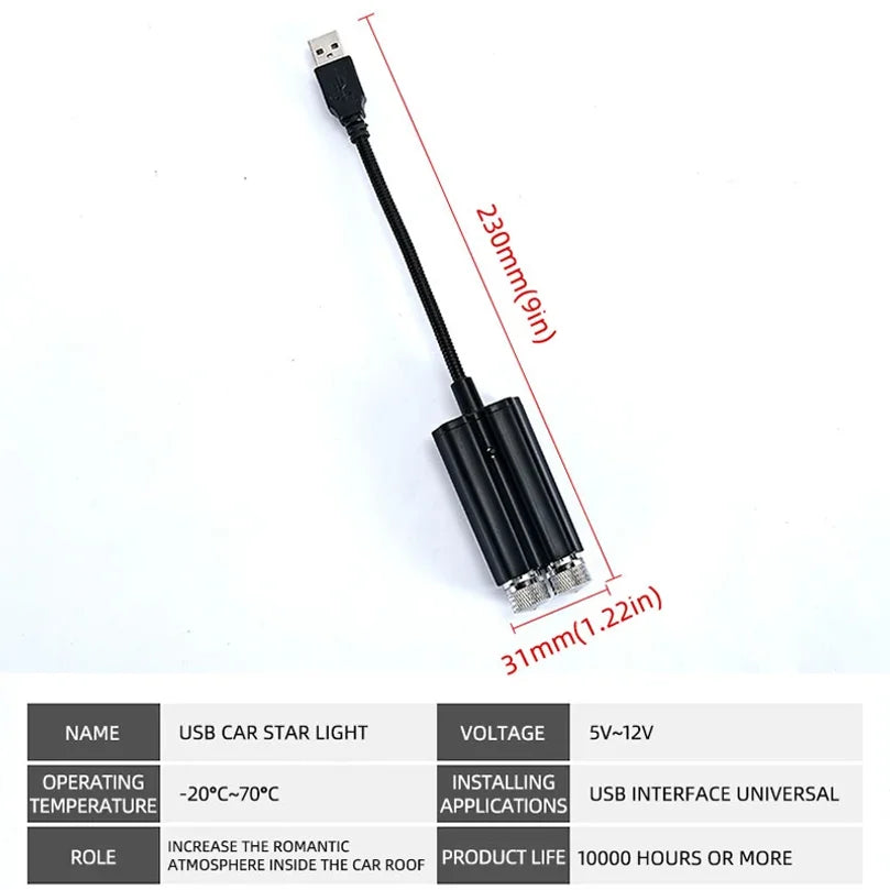 1 Stück Auto-Innenbeleuchtung Dach-Sternenlicht USB LED