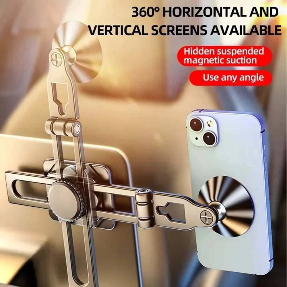 Magnetischer Autotelefonhalter, doppelt gefaltet, Legierung, Ständer, 360-Grad-Drehung, Armaturenbrett, Magnet, Autoh...
