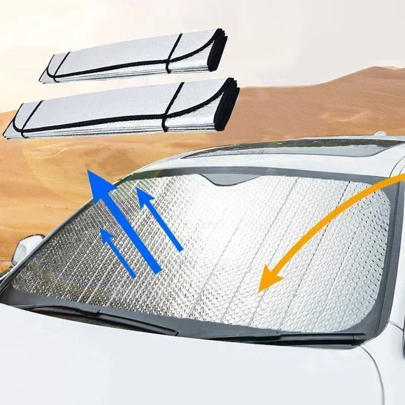 Faltbare Auto-Sonnenblende, Reflektor, Auto-Frontscheibe, tragbar, atmungsa