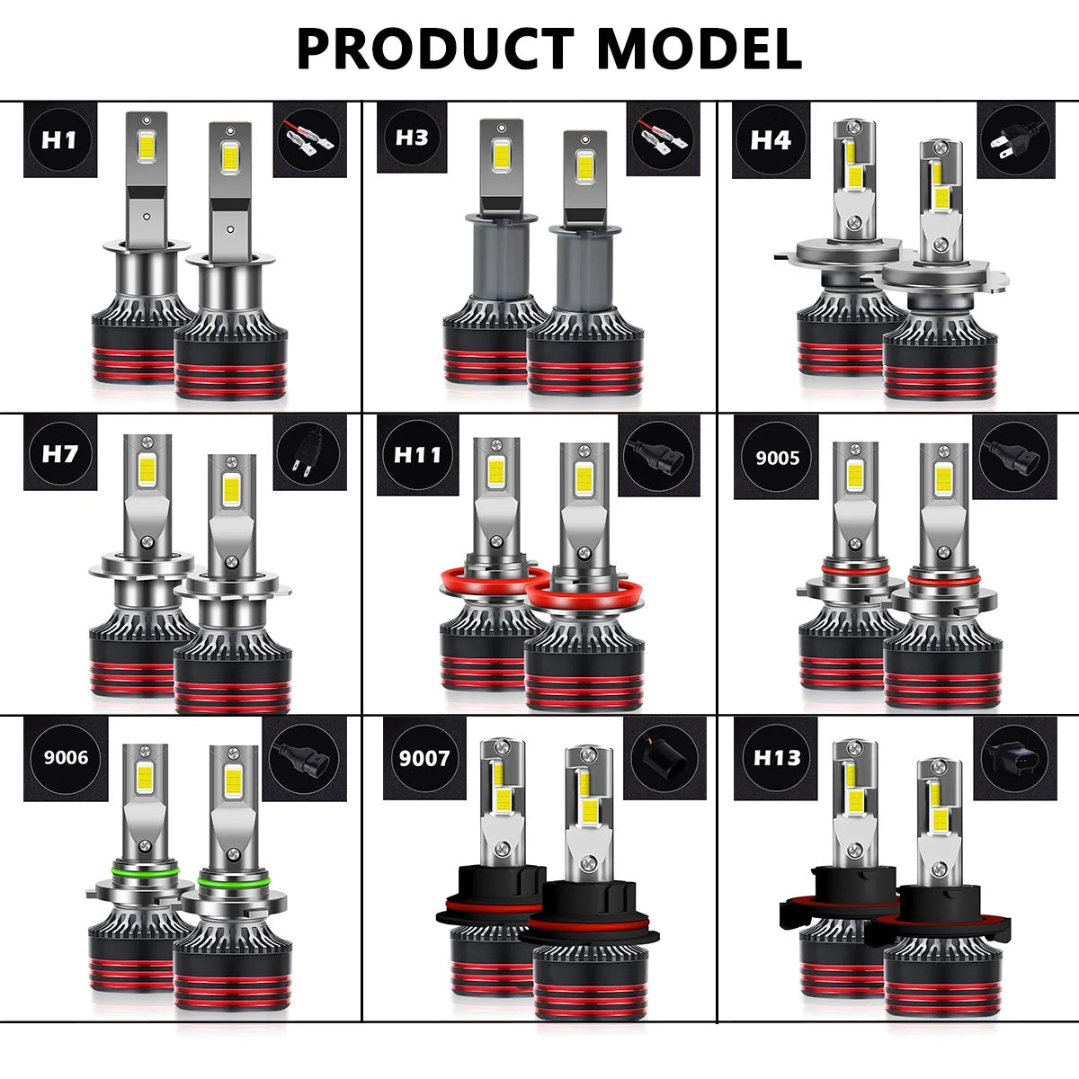 H4/H7 LED Scheinwerfer 32000LM 160W – SwissGlanzGarage Ansicht 6