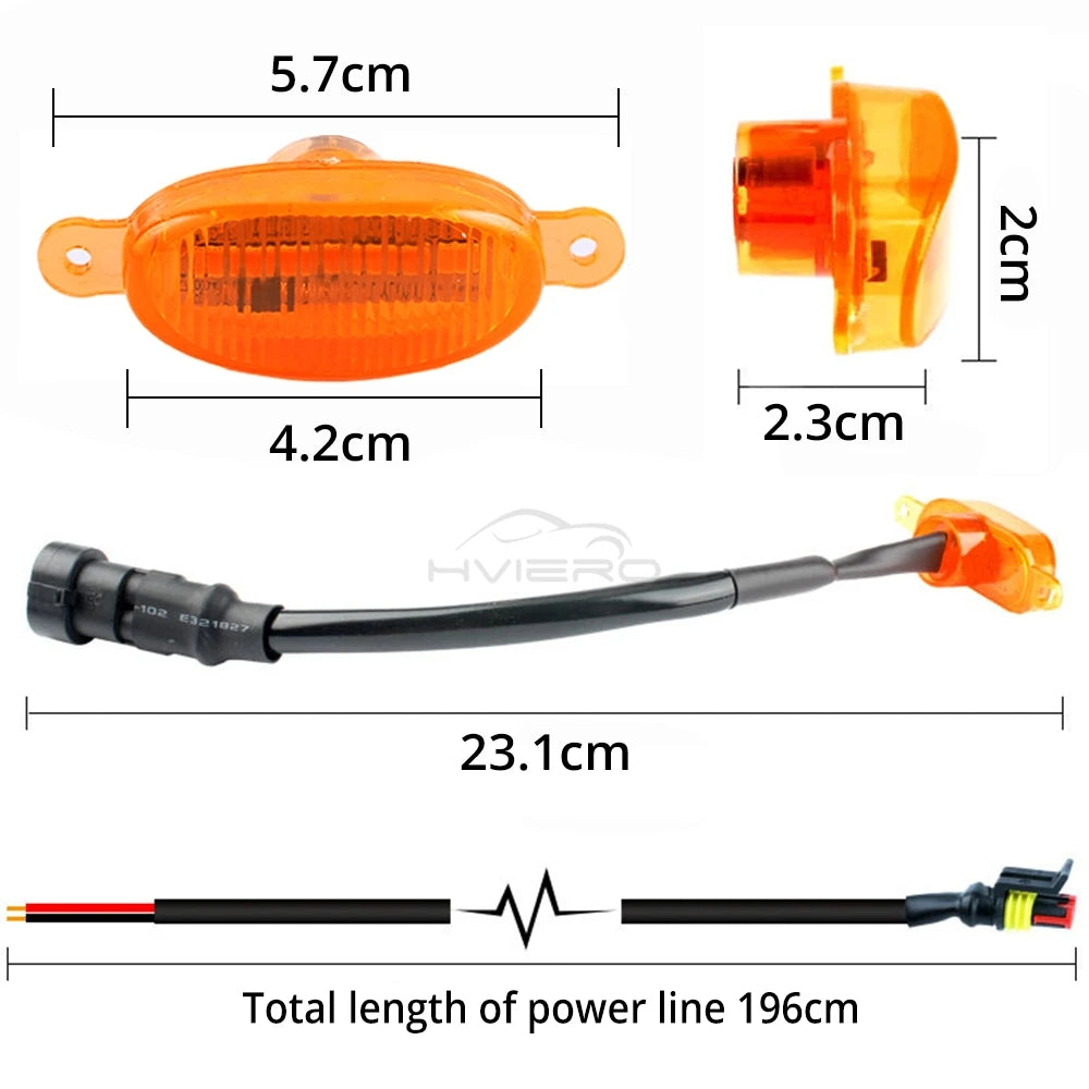 4X Auto-Grillbeleuchtung Gelb LED – SwissGlanzGarage Ansicht 6