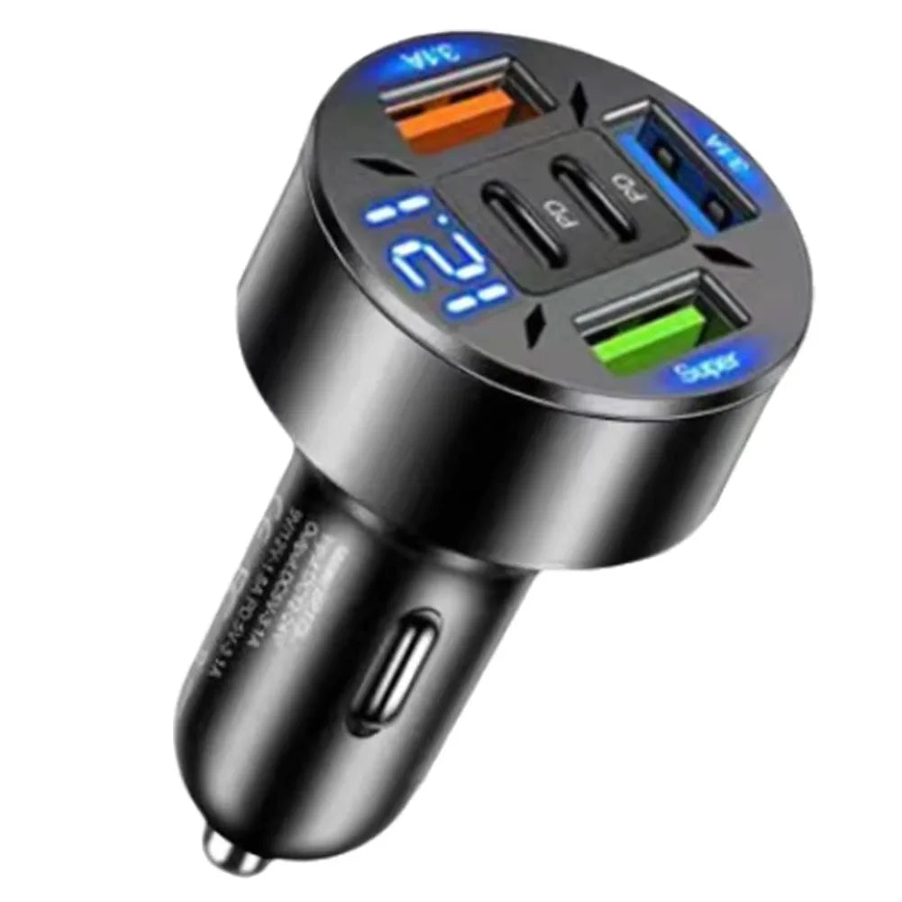 6-Port USB Type-C Auto-Ladegerät mit RGB – SwissGlanzGarage Ansicht 5