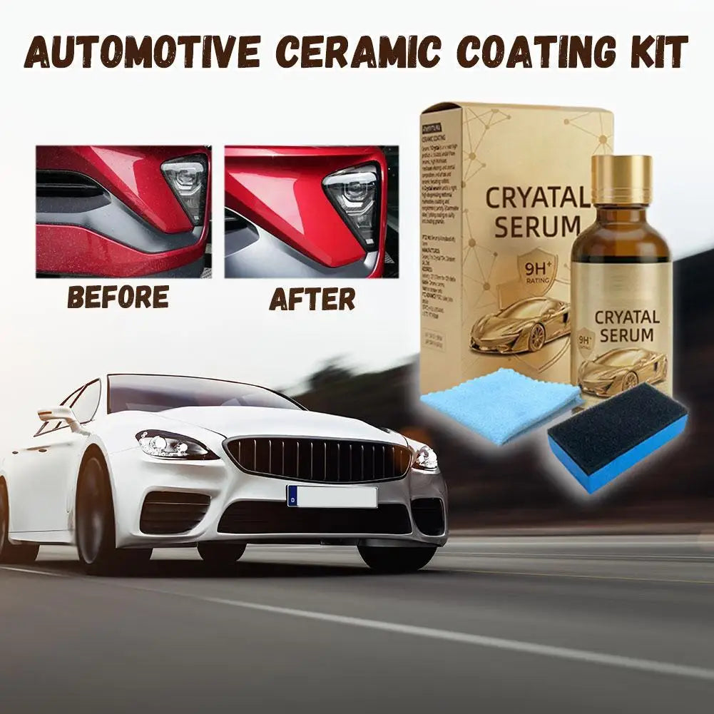 Keramik-Autobeschichtungs-Set Nano-Kristall-Serum für Autos Polieren Schmutzabweisend Kratzfest Lackschutz Auto-Zubehör