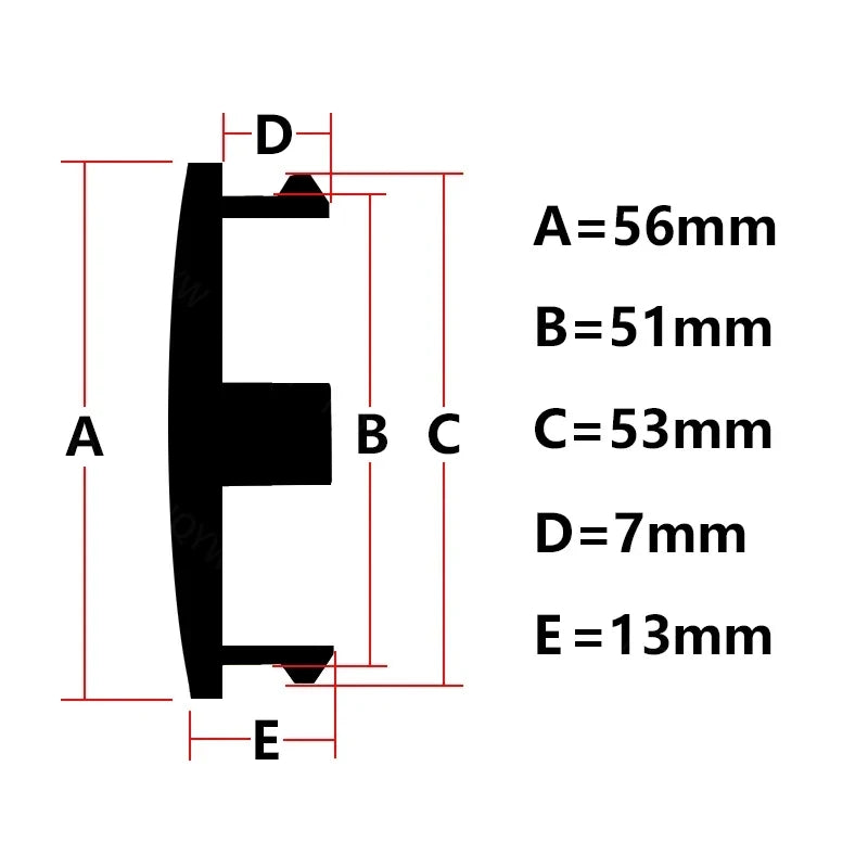Radnabenkappen Set 56mm – SwissGlanzGarage Ansicht 2