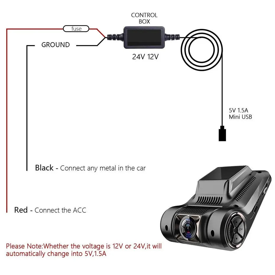 4K UHD Dashcam Recorder mit GPS & WiFi 24 V – SwissGlanzGarage Ansicht 5