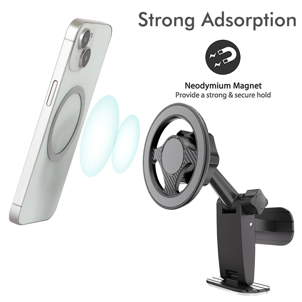 Magnetische Auto-Handyhalterung 360° ° Drehbarer Mini-Universal-Handyhalter für ungestörte Sicht – für Armaturenbrett...