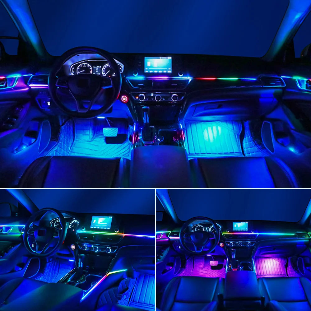 LED-Ambientebeleuchtung 6/10/14/18 in 1 RGB Streifen – SwissGlanzGarage Ansicht 6