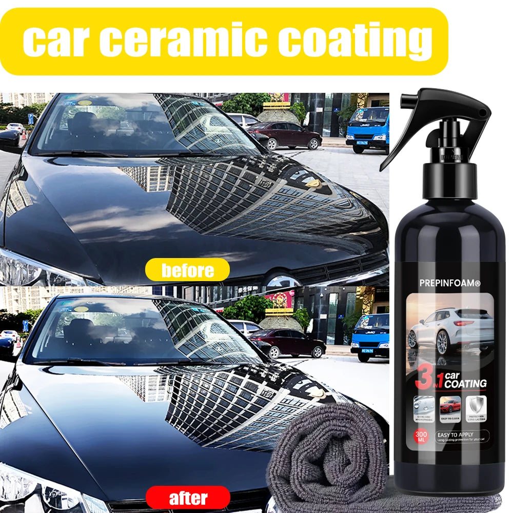 3 In 1 Auto Keramik Nano Beschichtung Flüssige Beschichtung Kristall Hydrophobe