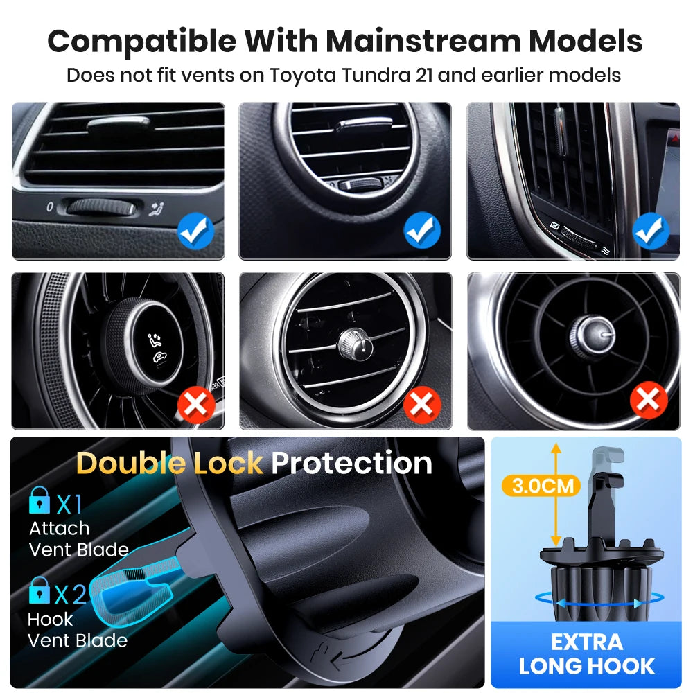 TOPK Universal Autotelefonhalter Schwerkraft Autohalterung für Telefon im Auto Air Vent Clip Mount Smartphone Halter
