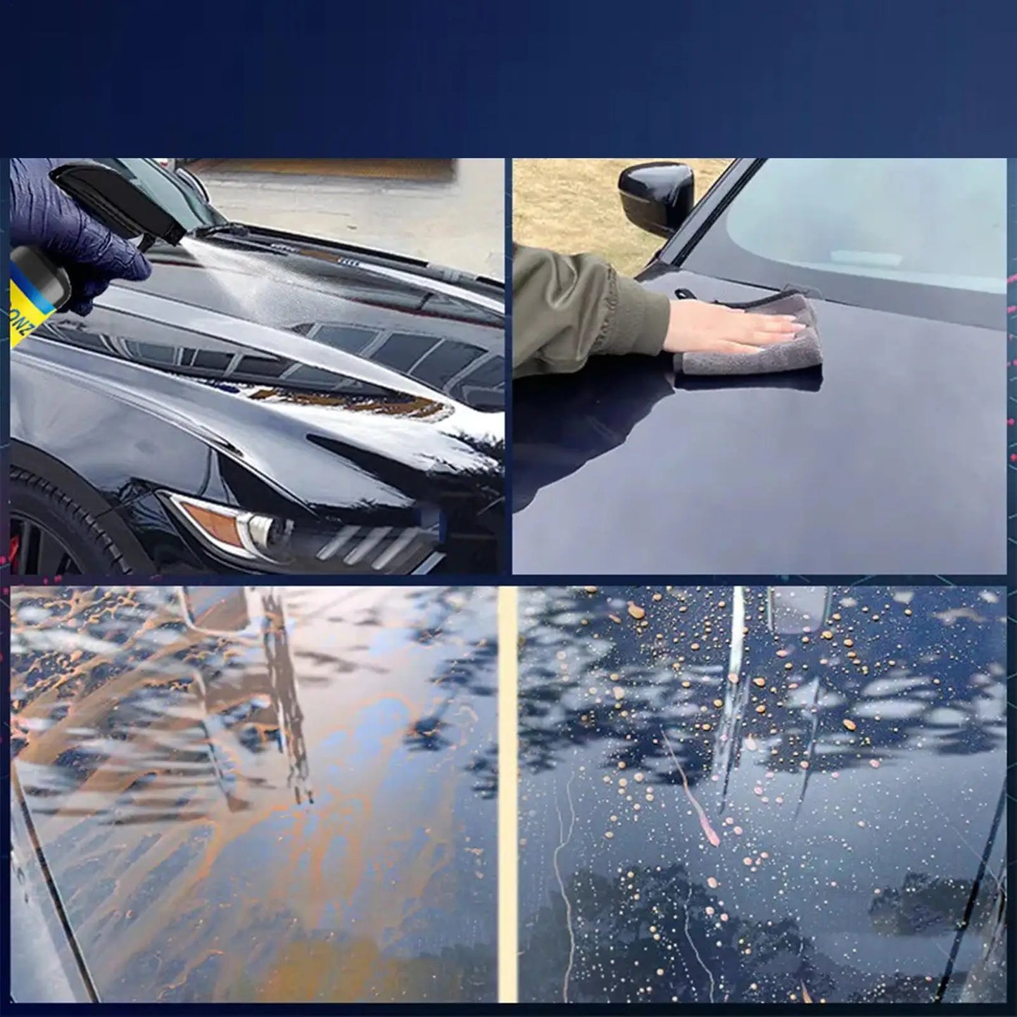 500ml Auto Nano-Beschichtungsflüssigkeit Lackpoliturwachs Wasserdichte Schicht Wasserloses Waschmittel Ölfilm Glasrei...
