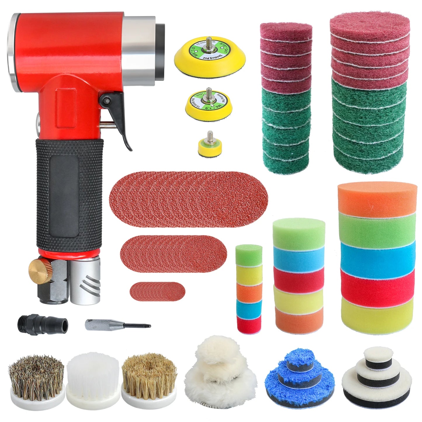 Orbit Air Sander Mini pneumatisches 1"/2"/3" Schleifmaschinen-Set zum Polieren v