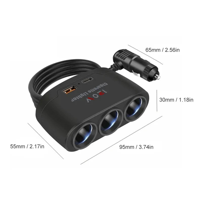 120W Auto Zigarettenanzünder Splitter 12V – SwissGlanzGarage Ansicht 6