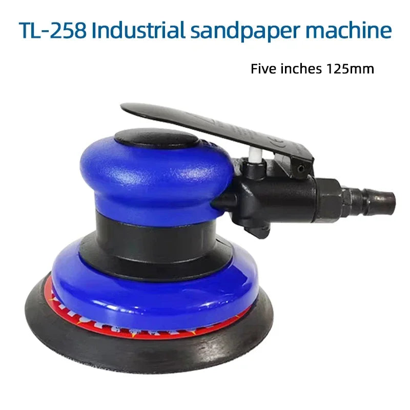 Pneumatischer Schleifer Luftschleifer 5 Zoll 125mm Vakuum Exzenter-Polier- und Schleifmaschine für Schleifpapier
