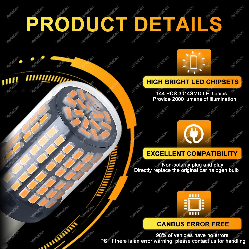 CANBUS T20 7443 P21W LED Birne 6500K Weiss – SwissGlanzGarage Ansicht 3