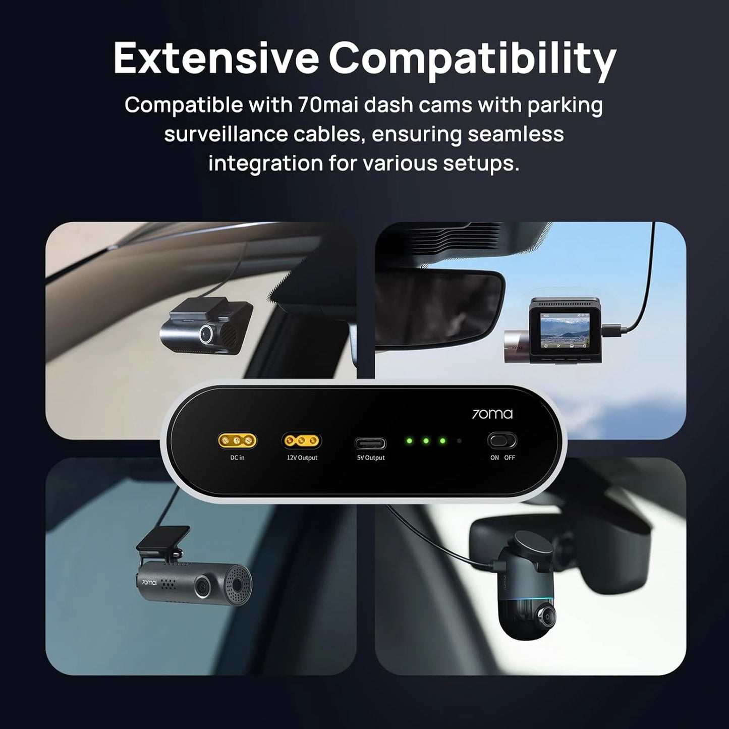 70mai Dash Cam Backup Power 96Wh – SwissGlanzGarage Ansicht 6
