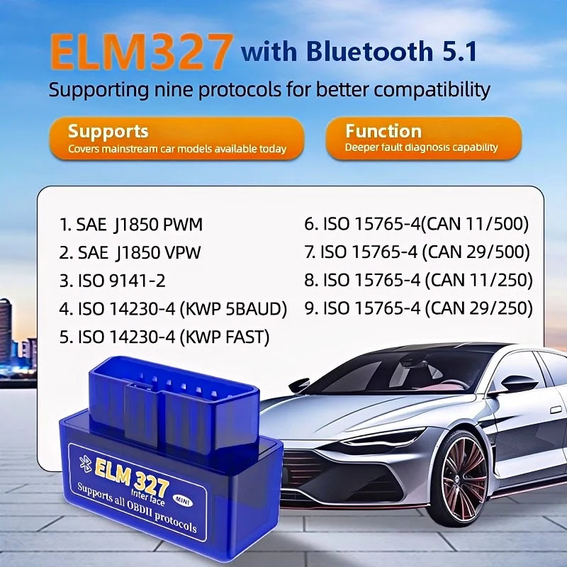 OBDII ELM327 Mini Scanner Bluetooth 5.1 – SwissGlanzGarage Ansicht 3