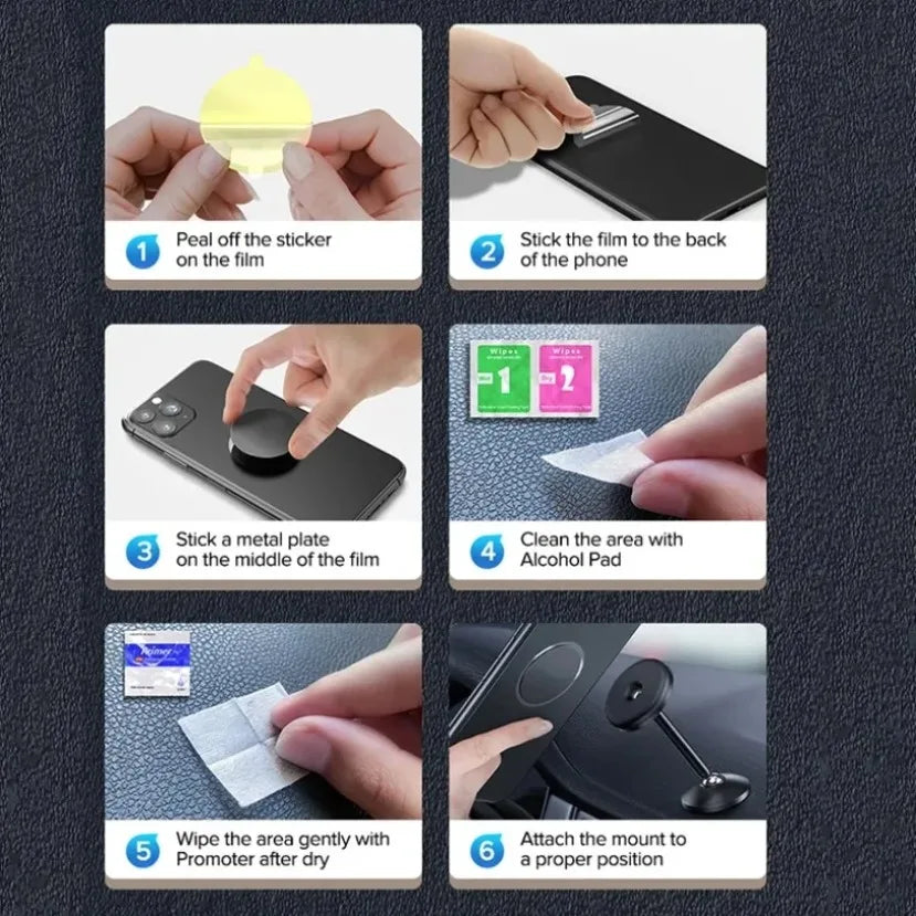 360 ° Drehen Auto Magnetische Telefon Halter Stehen Dashboard Smartphone Halterung Für Magsafe iPhone 17 ~ 12 Samsung...