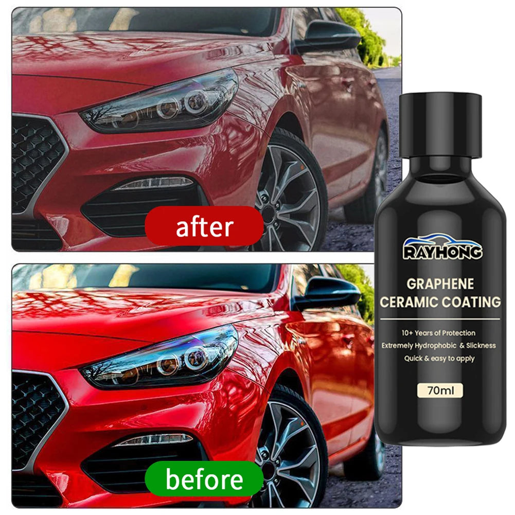 70ml Graphen-Keramikbeschichtung UV-Glühende Nano-Keramikbeschichtung Graphen-Autolackpflege Kratzfestes Graphen-Glas...
