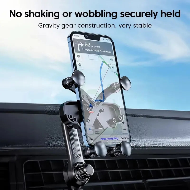 Schwerkraft-Auto-Handyhalterung: Starker Lüftungsclip für sicheren Halt, verstellbarer Handy-Ständer für freihändige ...