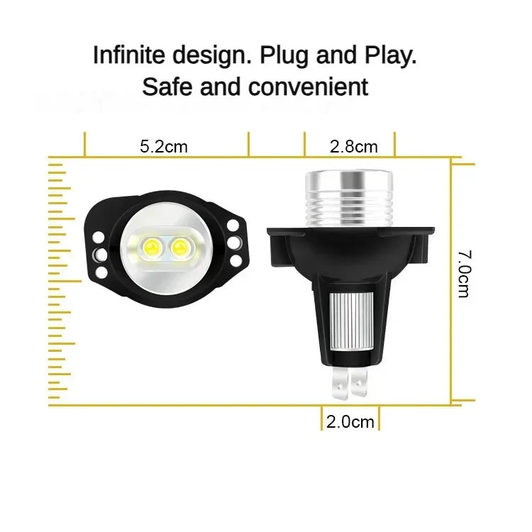 20W LED Angel Eye Tagfahrlicht Birne – SwissGlanzGarage Ansicht 2