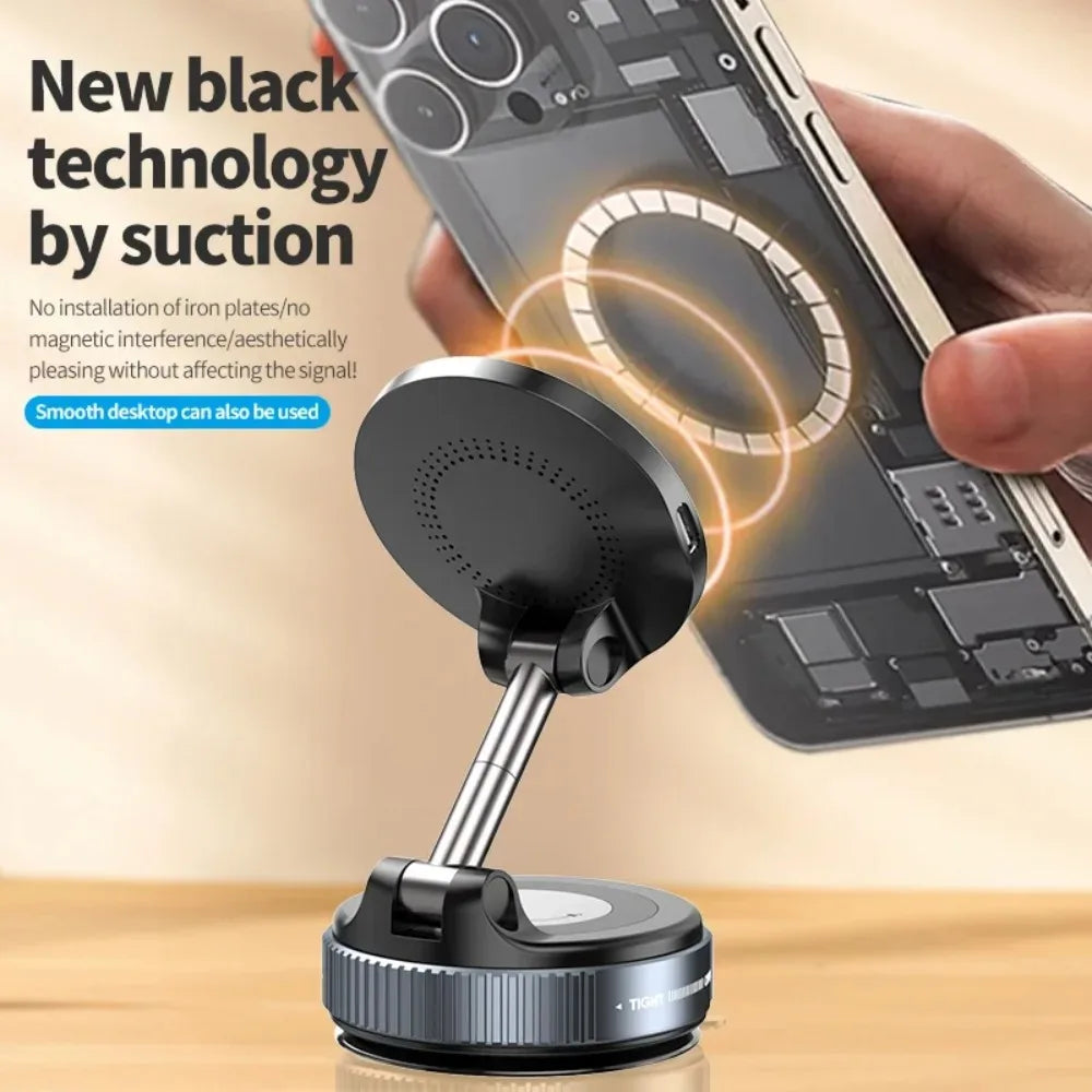 Magnetischer kabelloser Ladegerät-Telefonhalter für das Auto und 360° ° Rotations-Vakuum-Saugnapf-Ständer für iPhone ...