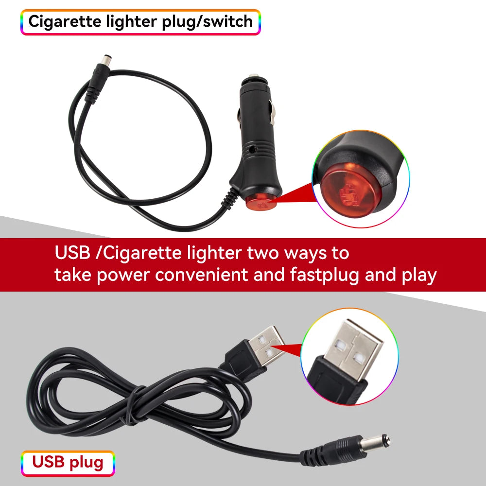 RGB Ambientebeleuchtung Auto Fussraum Set – SwissGlanzGarage Ansicht 4