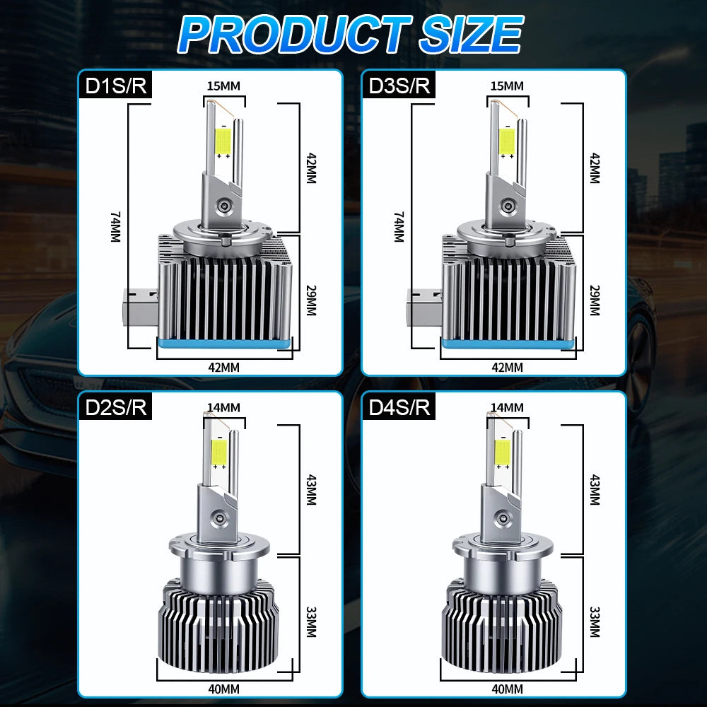 D1S D3S D2S LED Scheinwerferbirnen Set – SwissGlanzGarage Ansicht 6
