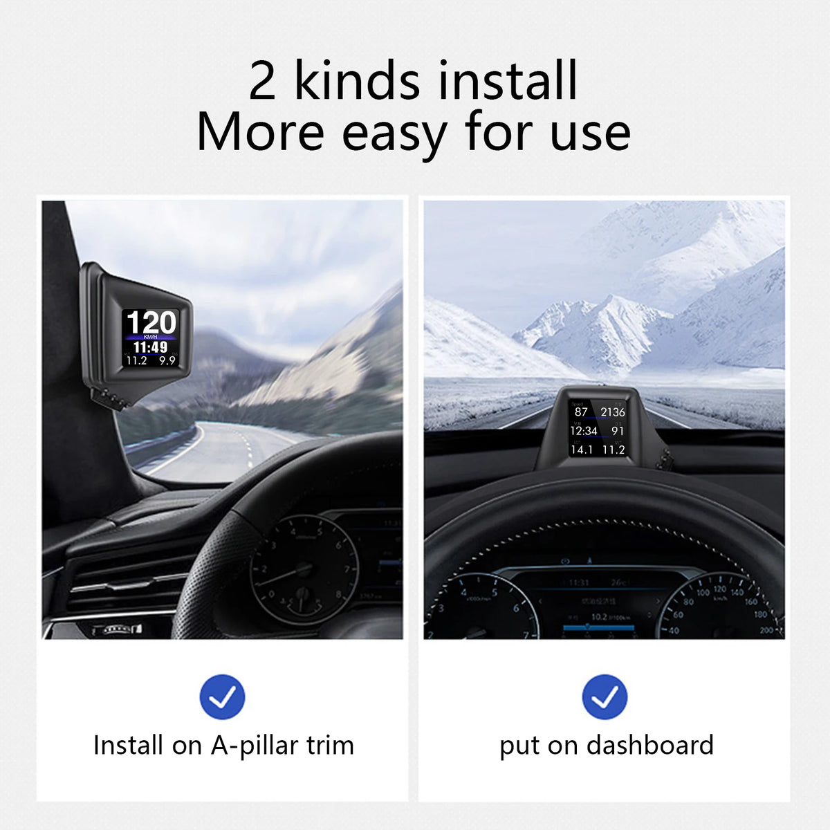 P8 HUD OBD2+GPS On-board Computer Head Up Display – SwissGlanzGarage Ansicht 3