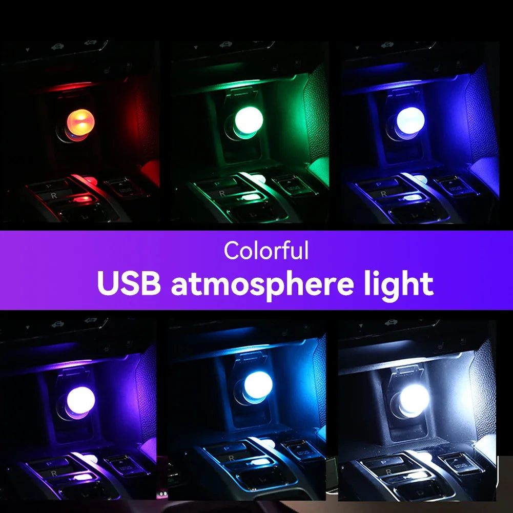 Auto USB Touch Atmosphäre Licht LED Innen Umgebungs Dekorationen Lichter Auto Lesen Lampe Bunte Dekorative Lampe Zubehör
