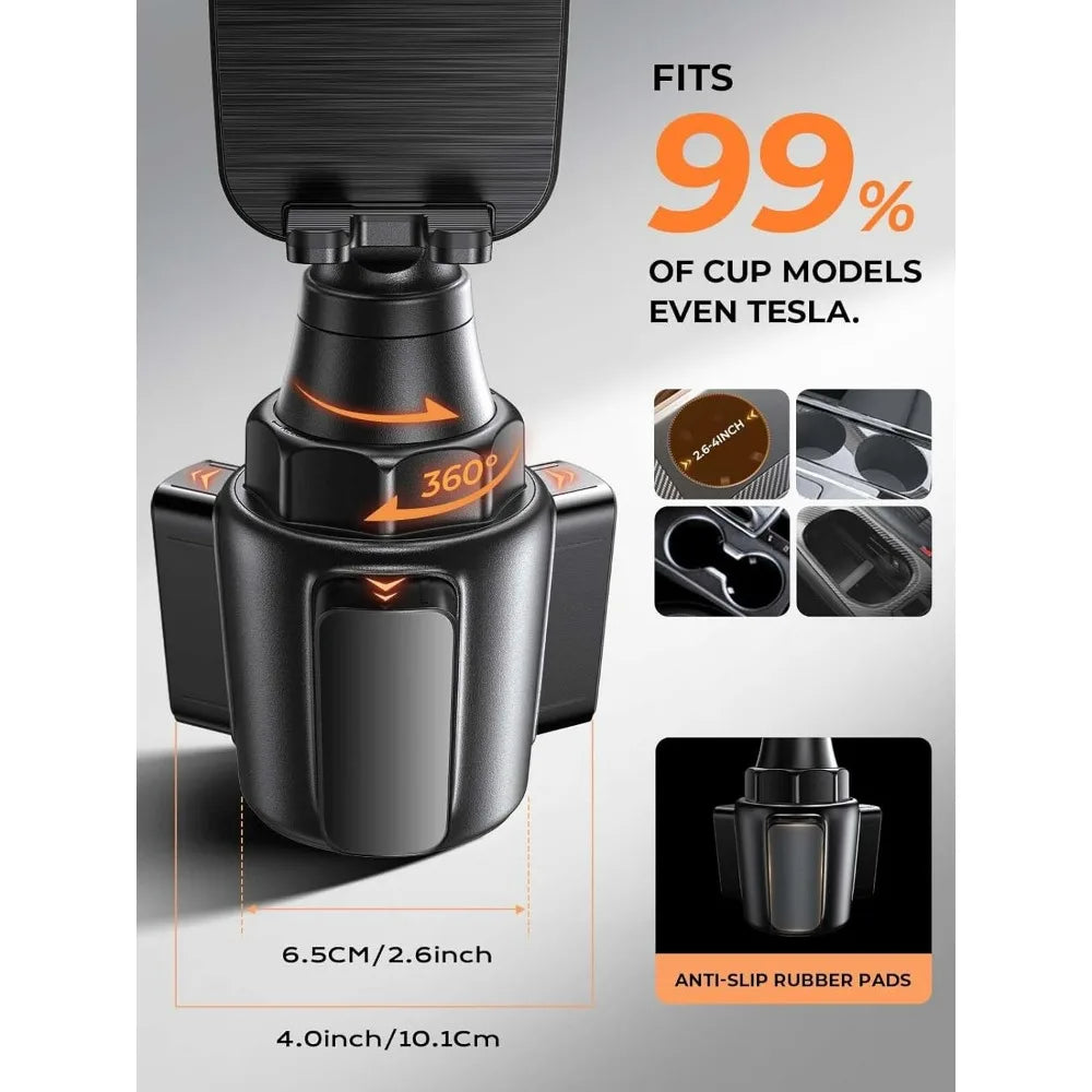 Upgraded Becher-Handyhalter 360° verstellbar – SwissGlanzGarage Ansicht 3