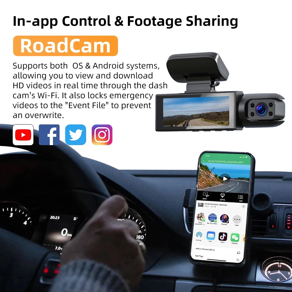 1080P WIFI Dual Kamera Dash Cam – SwissGlanzGarage Ansicht 3