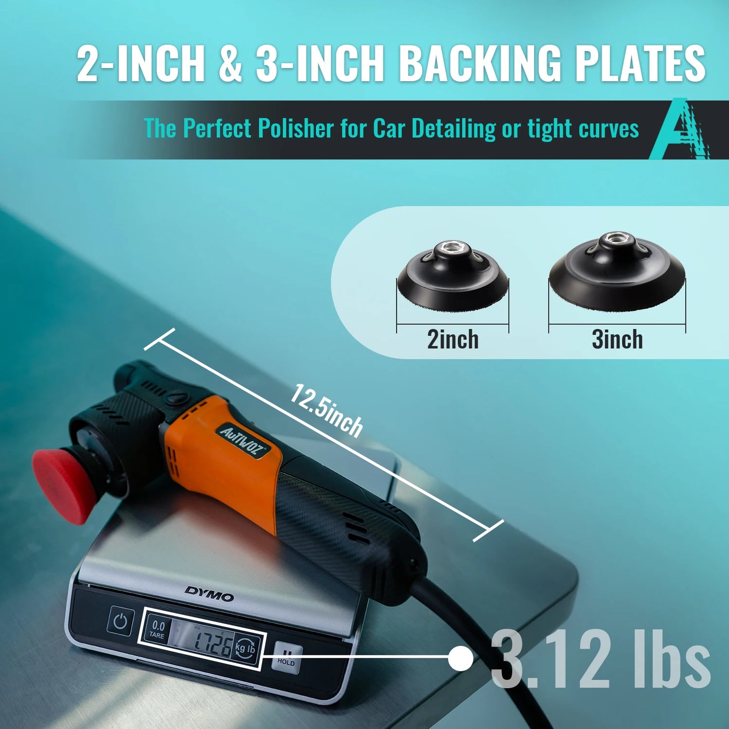 AUTIWOZ 650W Mini Auto-Poliermaschine 50mm/75mm Dual-Action Poliergerät 12mm Exzenter-Kratzerentfernungswerkzeug Wach...