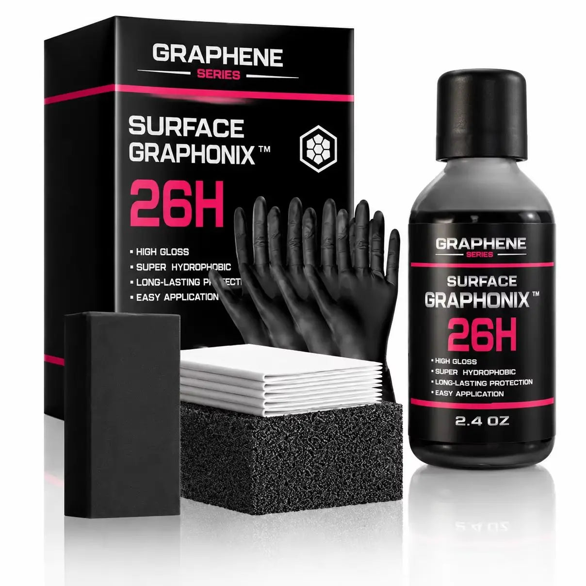 Graphen-Keramikbeschichtung 26H – Hydrophobe Autolack-Schutzbeschichtung Kratzerreparatur Hochglanz Langlebig