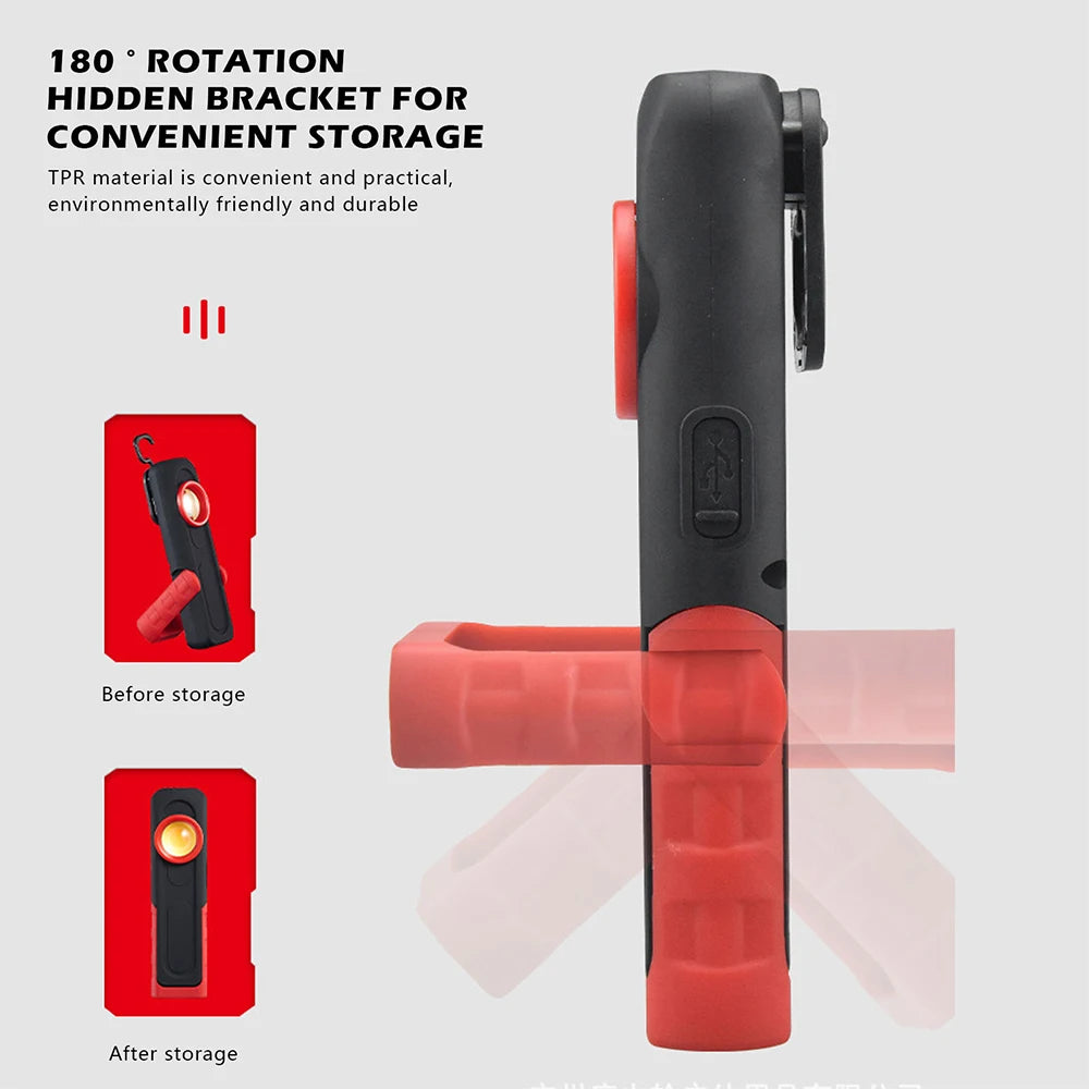 LED Scanlampe 2400mAh 500LM mit Magnet – SwissGlanzGarage Ansicht 3