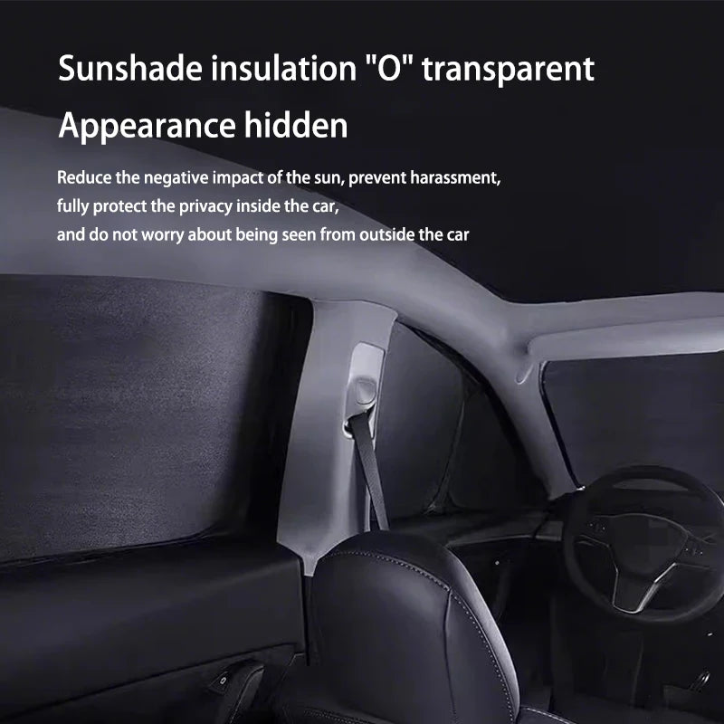 Auto-Sonnenschutz Set für Tesla Model Y – SwissGlanzGarage Ansicht 2