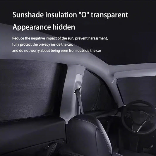 Auto-Sonnenschutz Set für Tesla Model Y – SwissGlanzGarage Ansicht 2